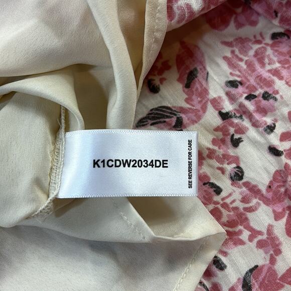 Roan and Rya florap print pink smocked waist blouson dress, xs - Picture 8 of 9